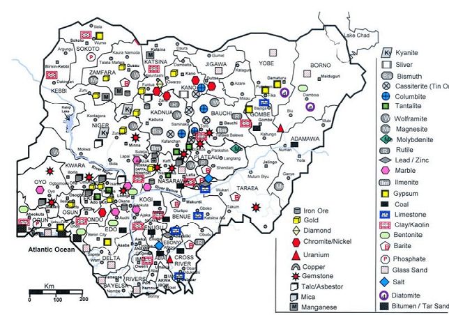 map of nigeria showing natural resources – nigerian finder